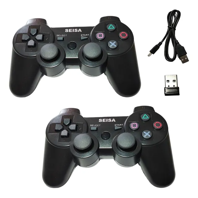 Joystick Inalambrico Doble 2 En 1 Vibración Mando Recargable