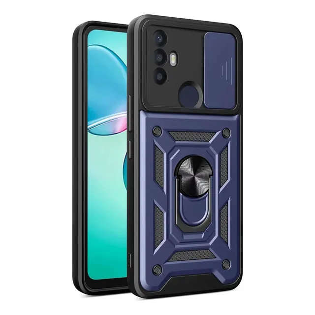 Funda Anillo Con Cubre Cámara Compatible Con Alcatel 5h Plus