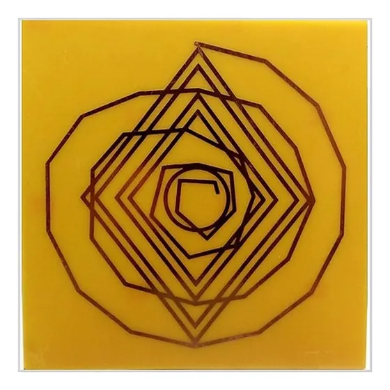 Placa Espiral Cósmico Gráfico M Cobre Radionica Radiestesia