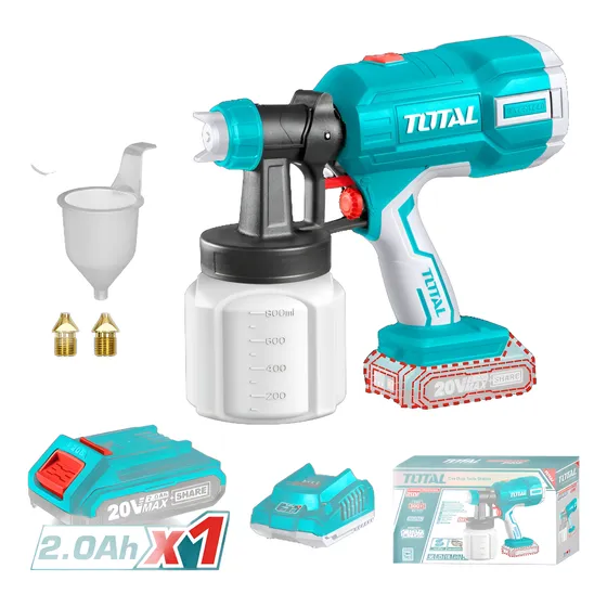 Pistola Para Pintar Inalambrica Con Bateria Total P20s