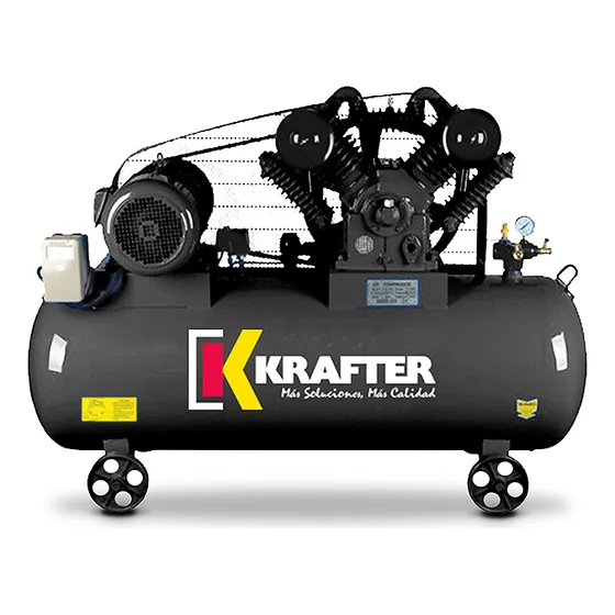 Compresor Krafter 100 Lts 3hp 220v 115psi 8bar Color Negro Fase eléctrica Monofásica Frecuencia 50 Hz/60 Hz