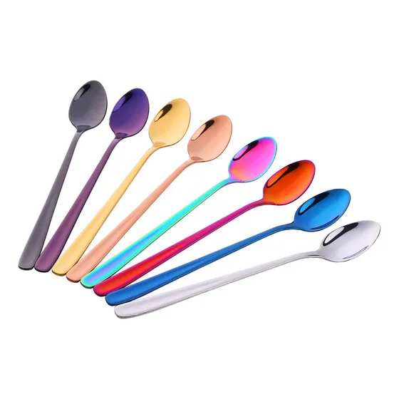 8 Pieza 8  18 10 Cuchara Te Helado Mezcla Mango Largo