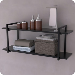 Prateleira Estilo Industrial Banheiro Parede Gnd Pp 100cm Cor Preto Prateleira Estilo Industrial Banheiro Parede Gnd Pp 100cm Cor Preto