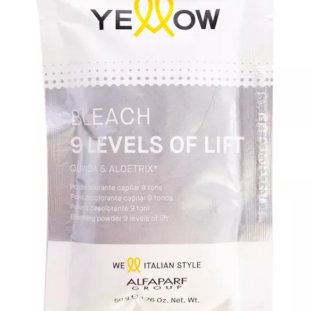 Yellow Bleach 9 Levels Of Lift Polvo Decolorante 50grs