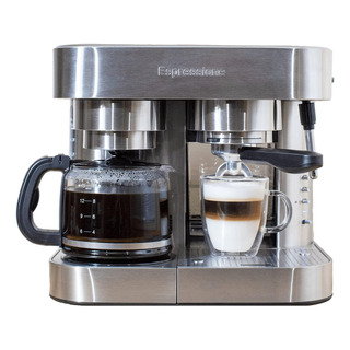 Cafetera Espresso + Cafetera Combinada De Acero Inoxidabl... Cafetera Espresso + Cafetera Combinada De Acero Inoxidabl...