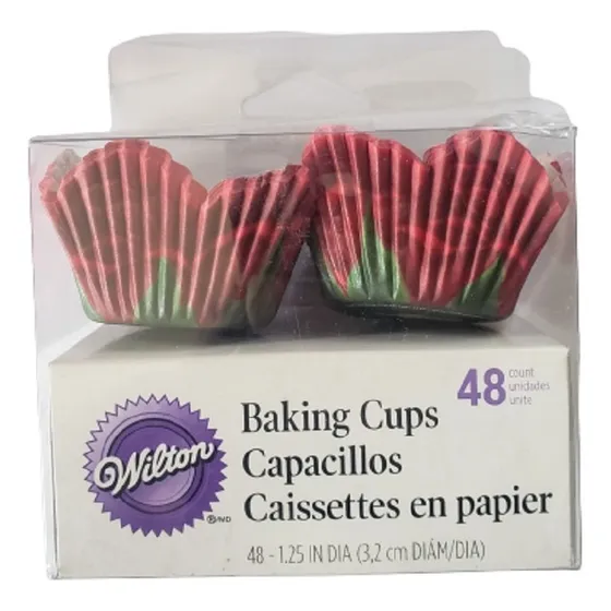 Capacillos Mini Cupcakes Wilton Rosa Roja