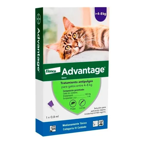 Advantage Pipeta Antipulgas Gatos De 4 A 8 Kg | Cuotas sin interés