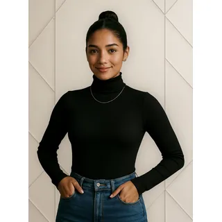 Blusa De Frio Feminina Manga Longa Gola Alta Inverno Lisa Blusa De Frio Feminina Manga Longa Gola Alta Inverno Lisa