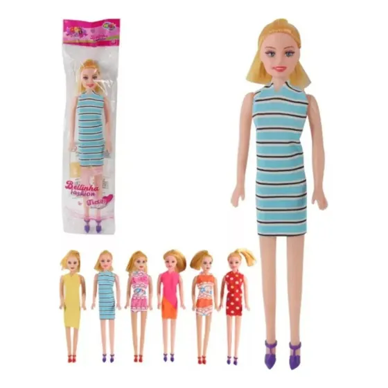 Kit Com 10 Bonecas Baratas Brinquedo Prenda Barata Atacado