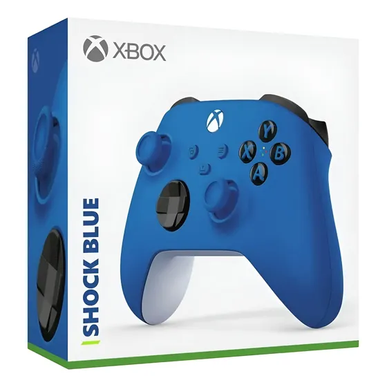 Controle Sem Fio Xbox Series X · S Microsoft Azul Shock com Bluetooth