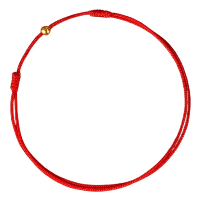 Pulsera Hilo Rojo Con Pepita De Oro 18 Kilates Garantizado