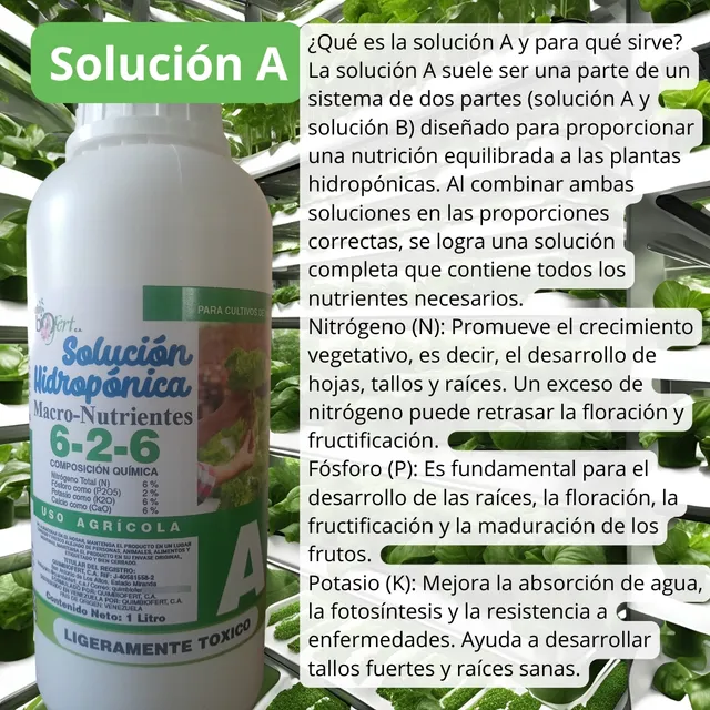 Solución Nutritiva A Para Hidroponía 1ltr