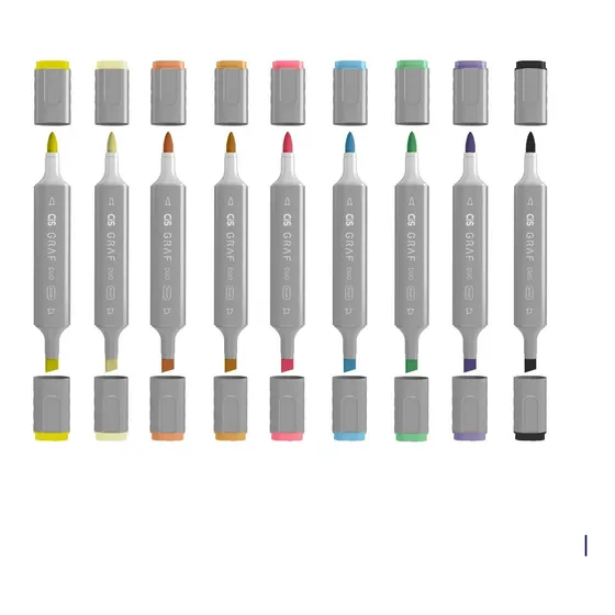 Caneta Marcador Graf Duo Brush Cis 10 Cores A Escolher