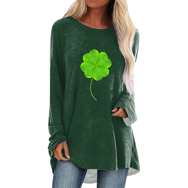 Tops Otoño Camiseta Tunica Manga Larga Para Dia San Patricio