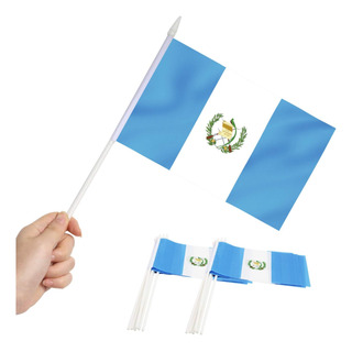 Mini Banderas Anley , Con Vara, Por 12 Unidades De Guatemala Mini Banderas Anley , Con Vara, Por 12 Unidades De Guatemala
