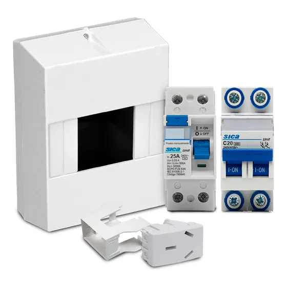 Kit Aire Acondicionado Disyuntor + Termica + Toma 20a + Caja