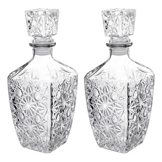 Set 2 Licoreras Cristal Diamante Decantador Vino 500ml Set 2 Licoreras Cristal Diamante Decantador Vino 500ml