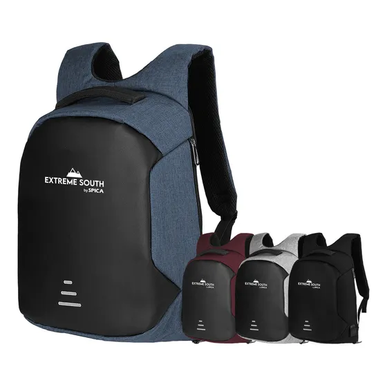 Mochila Antirrobo Impermeable EXTREME SOUTH BY SPICA M-20 Urbano Color Rojo Azul