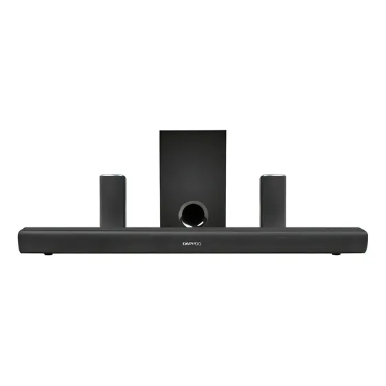 Barra De Sonido Teatro En Casa Subwoofer Modelo Ultimate Daewoo Bluetooth 5.1 Dw3283s 125w Rms Color Negro