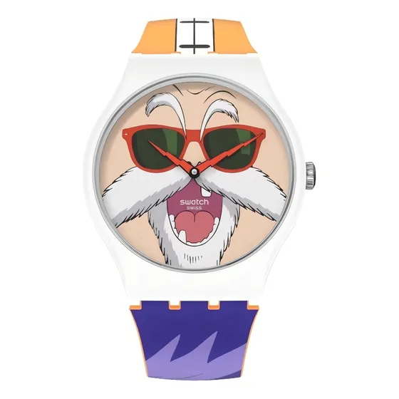 Swatch X Dragon Ball Z Suoz346 Kamesennin /relojeria Violeta Color de la correa Naranja-Violeta