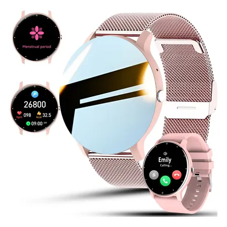 Smartwatch Feminino Relógio Inteligente Esportivo Bt Call Rosa