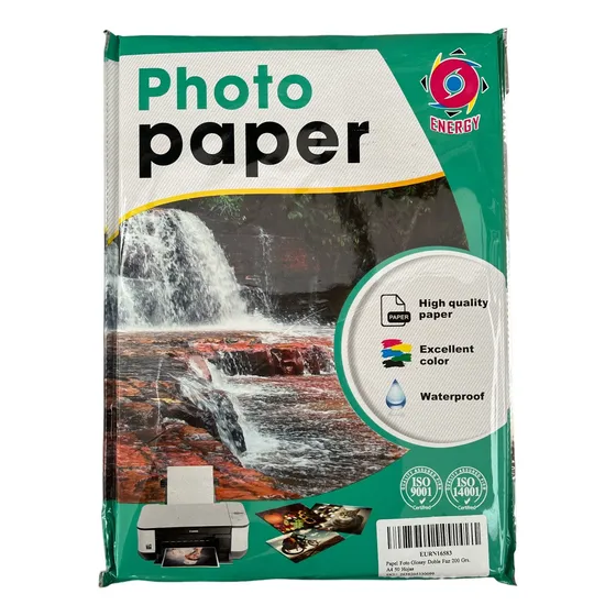 Papel Foto Glossy 200 Grs.a4 Doble Faz 100 H. Gratisx4