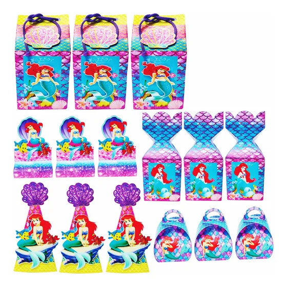 Kit Lembrancinha Da Pequena Seria Ariel Decoração 60 Itens