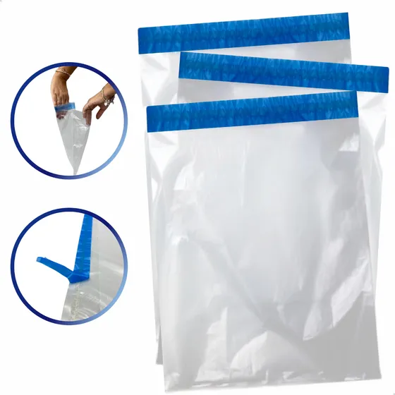 1000 Embalagens Saco Transparente C/ Lacre 20x30 Envio Full