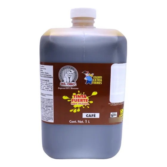 Tinta Fuerte Calzado Zapatos Color Cafe Piel Bolear 1 Litro