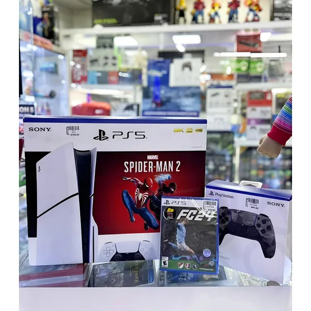 Ps5 Slim Versión De Disco Nueva+3 Juegos Físicos+2 Controles