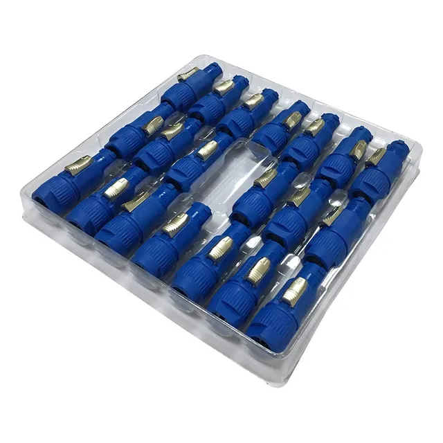 Conector Macho Powercon 20a Adaptador De Corriente Azul Azul
