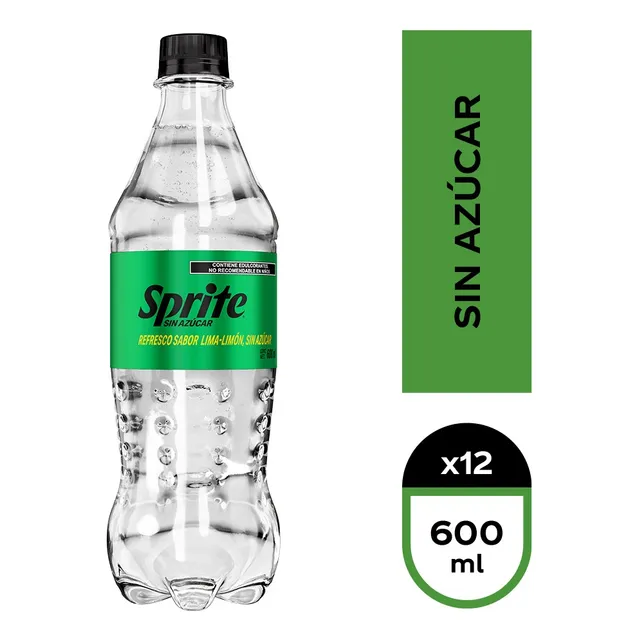 Refresco Sprite Sin Azúcar 600 Ml 12 Pack