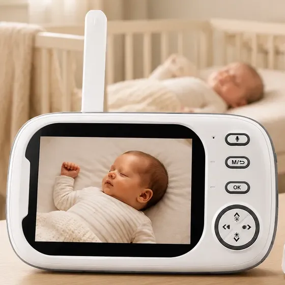 Babá Eletrônica Baby Monitor Sem Internet Lcd Visão Noturna