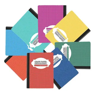 Tcxxct Portada De La Cuadrícula Libreta Profesional Cuaderno Cosida Cuadro Chico 8 Pzas Mxk Fgm Fg