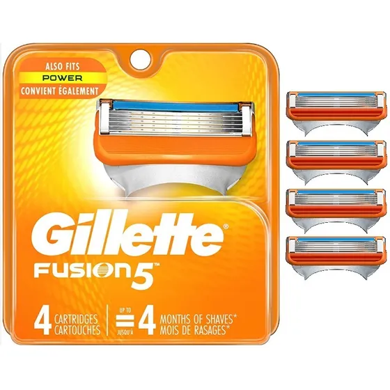 Gillette Cartuchos Rto De Afeitar Fusion Regular 5h X 4un