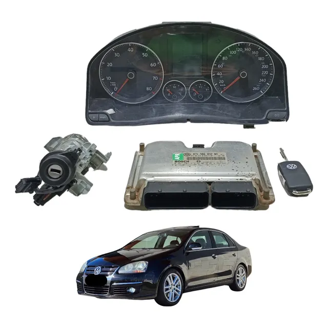 Kit Code Modulo Injecao Vw Jetta Mk5 2.5 2008 2009 Usado