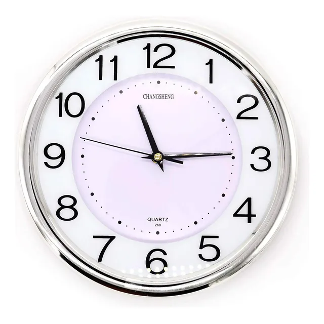 Reloj Pared Sur Silencioso Bateria Cuarzo Que No Hace Ticks