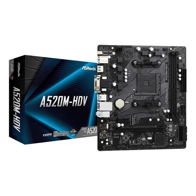 El Asrock A520m-hdv Es Compatible Con El Conector Amd Am4 Ry