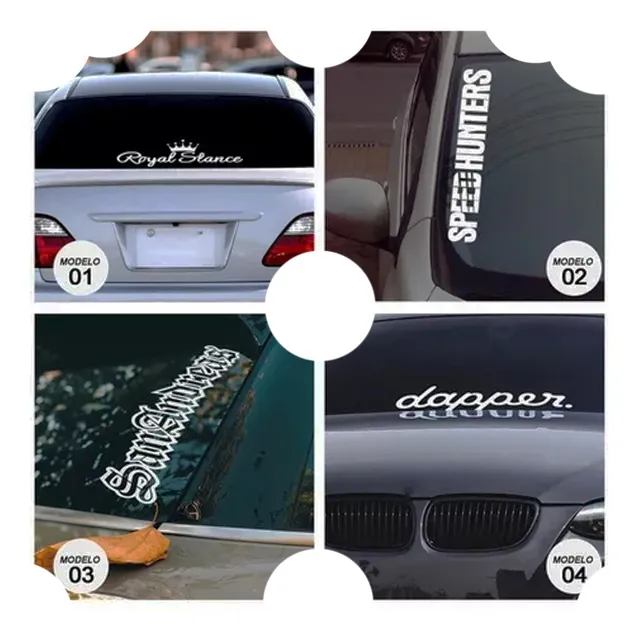 Calco Auto Parabrisas Sticker Vinilo Tunning Varios Modelos