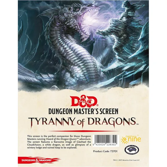 Gale Force Nine Dungeons & Dragons - Pantalla El Ascenso De