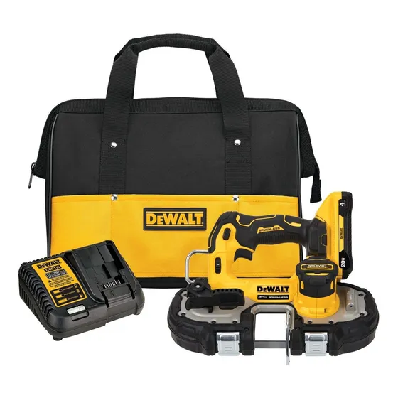 Dewalt Kit de sierra de cinta inalámbrica ATOMIC 20V MAX de 1-3/4 pulg. con batería de iones de litio sin escobillas (4 Ah) - DCS377Q1