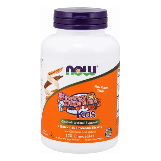 Suplemento Now Foods Berrydophilus Kids 120 Pastillas Mastic