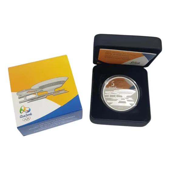 Moeda 5 Reais 2015 Prata Olimpíadas Rio 2016 - Museu!