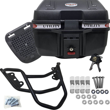 Kit Bagageiro + Bau 28l Xtz 250 Lander 2019 Em Diante Kit Bagageiro + Bau 28l Xtz 250 Lander 2019 Em Diante