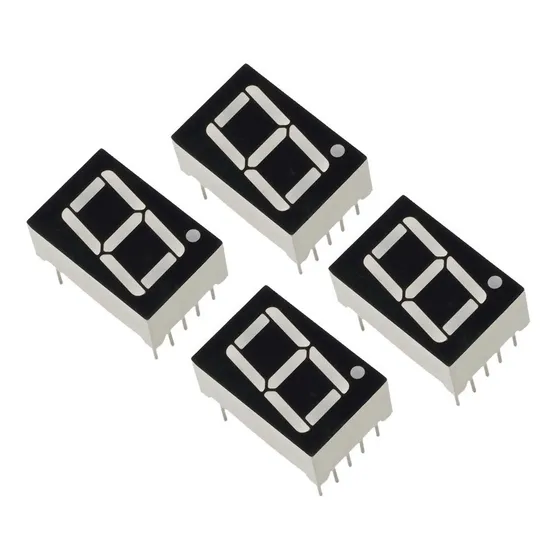 Display 7 Segmentos Rojo 1 Digito Anodo Comun 0.56 Pack De 4