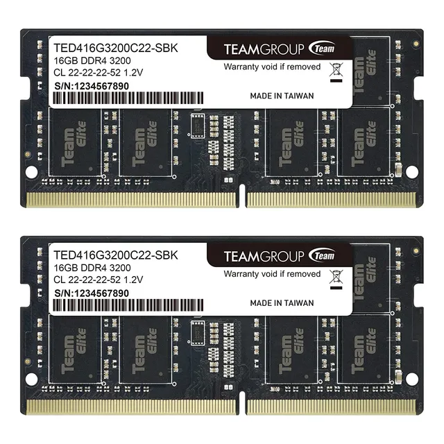 Memoria Ram Teamgroup Elite, 2 X 16 Gb, 3200 Mhz, Ddr4, 260