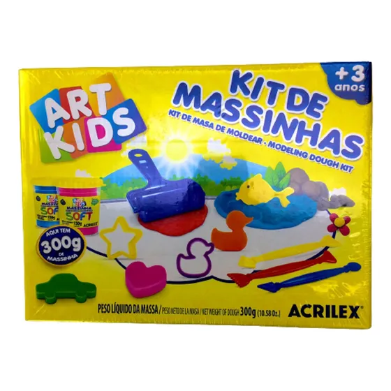 Massa Para Modelar Criativa Kit Massinha Com Rolinho 300g