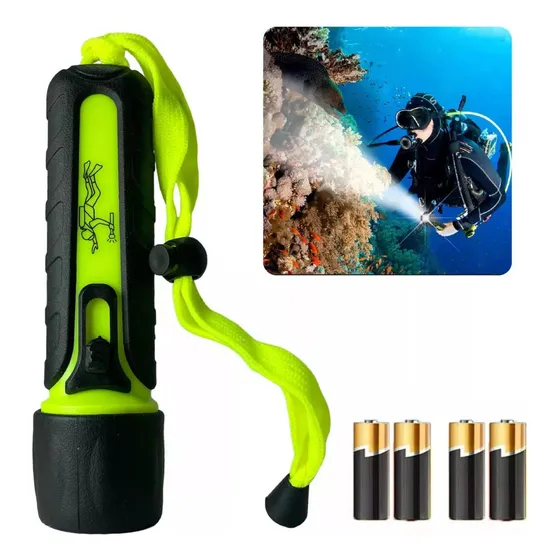 Lámpara de Buceo Acuática Resistente a Golpes, Sumergible a Profundidades de hasta 100 Metros, Lampara De Mano Acuática Sumergible 3000 Lms Buceo,Lámpara Acuática Sumergible,para Acampar Lampara