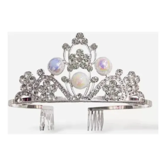 Tiara Diadema De Metal Con Strass Corona Fiesta/boda/15años