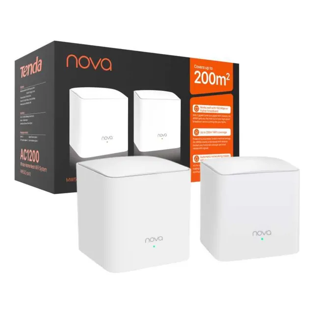 Tenda MW5g V1 Mesh Router Wifi Señal Expansor Doble Banda Color Blanco 2pk